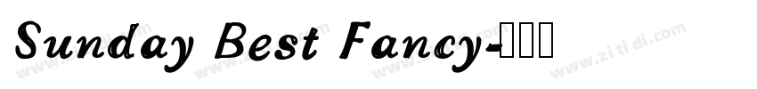 Sunday Best Fancy字体转换